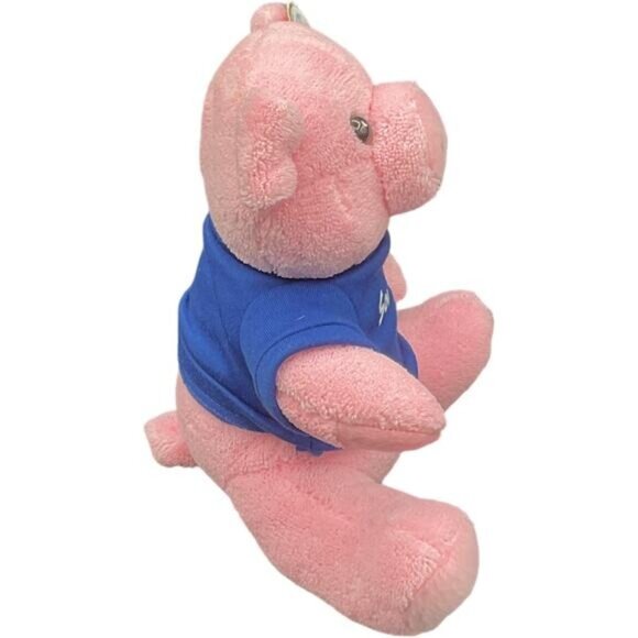 Curto Toy Pink Piggy Sowabunga Blue Shirt Plush Stuffed Animal Advertising 7" - Picture 4 of 4